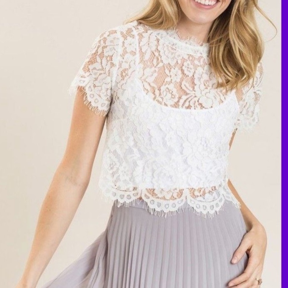 Shirley Lace Tulip Top